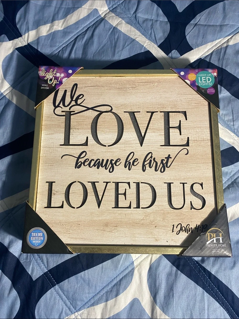 Premier Framed Wall Sign - Black on Gold and Natural